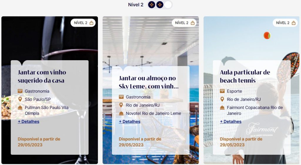Experiências do nível 2