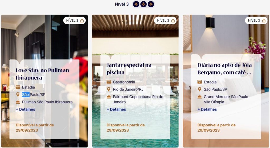 Experiências do nível 3